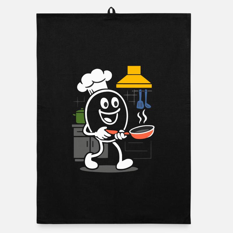 Ribbo as a chef – Funny kitchen and cooking scene Organic dish towel