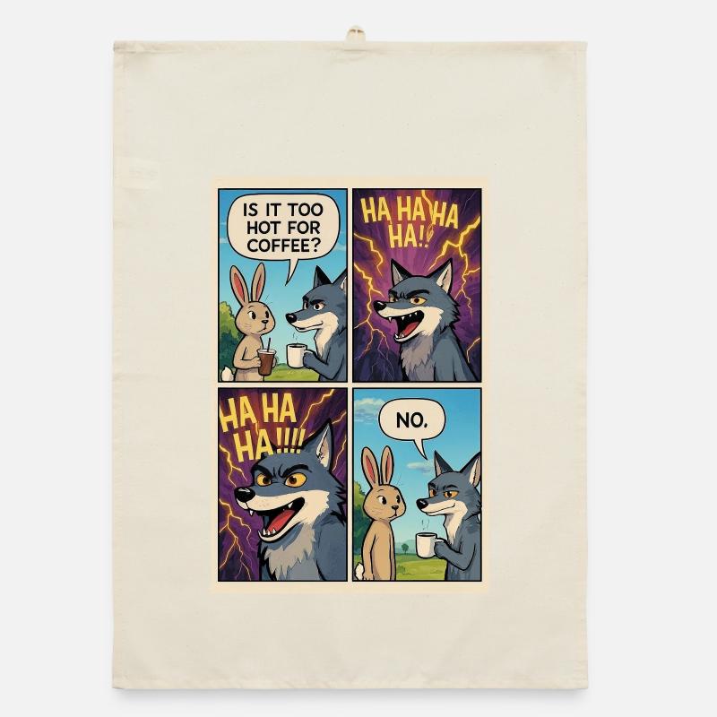 Too Hot Coffee Witz-Comic – lustiges Geschenk Organic Geschirrtuch