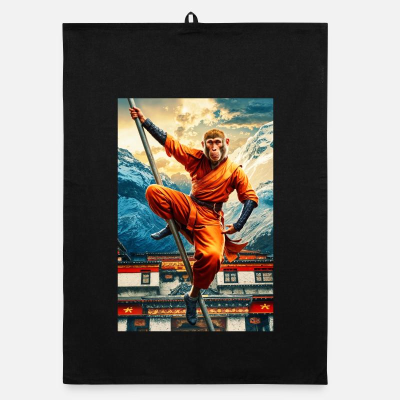 Humanoid Monkey Shaolin Monk Organic dish towel