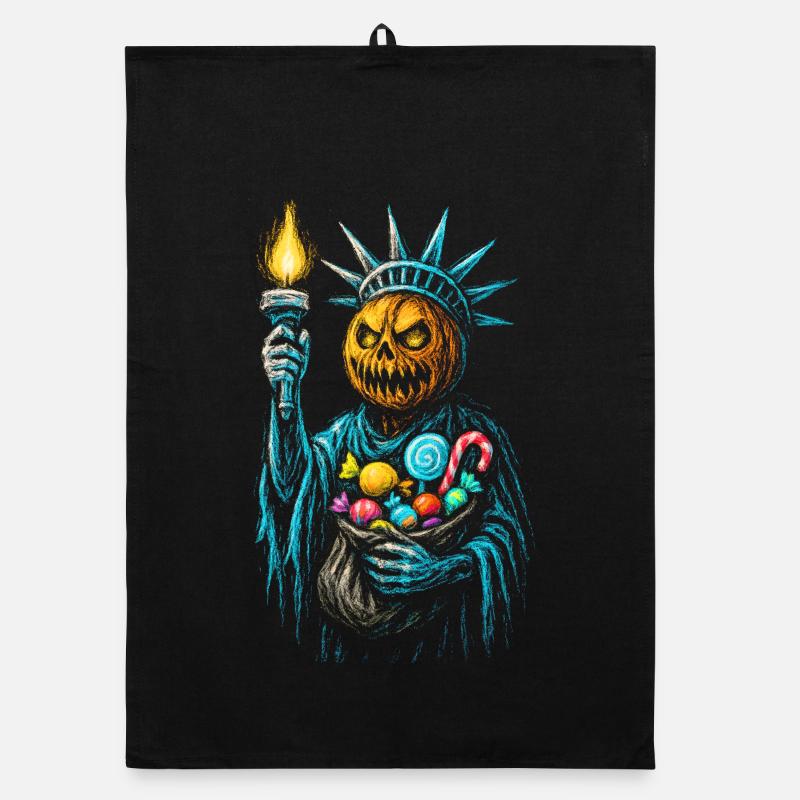 Liberty Kürbis Halloween Organic Geschirrtuch