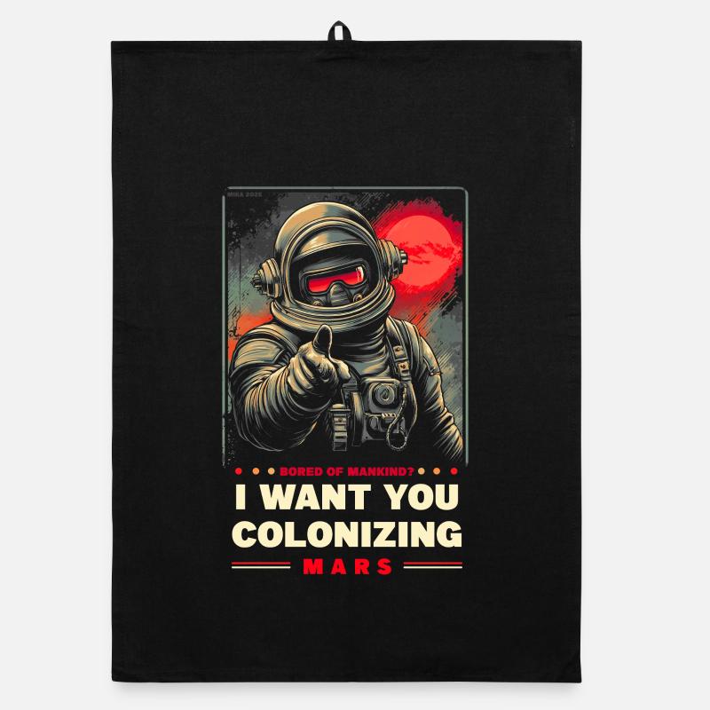 Mars Kolonisierung Werbeposter Organic Geschirrtuch