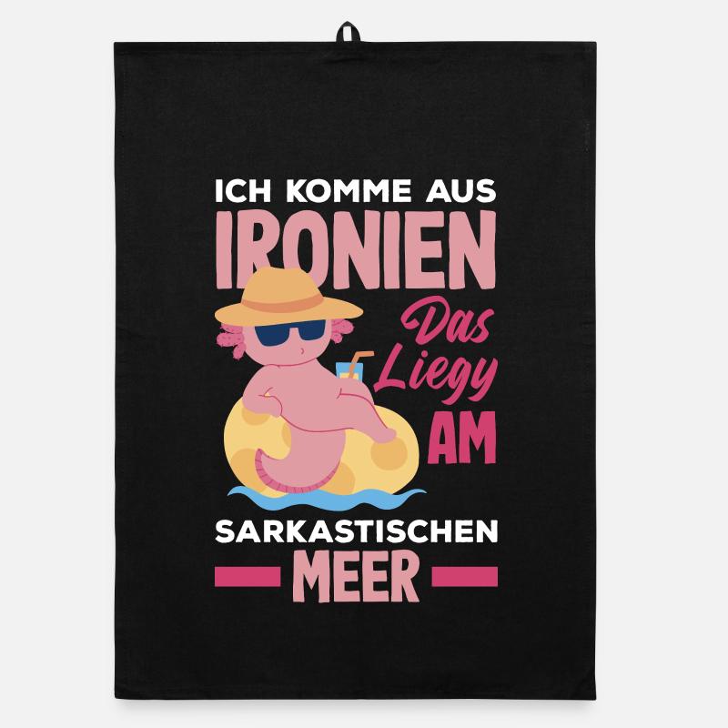Ich komme aus Ironien – Sarkastisches Meer Organic Geschirrtuch