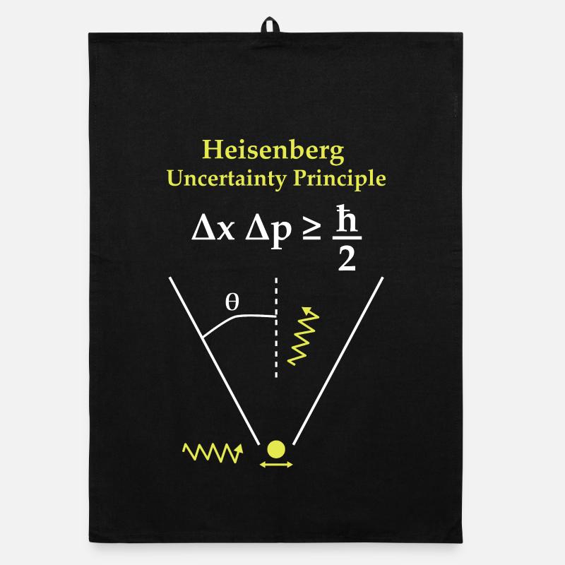 Heisenbergsche Unschärferelation - Organic Geschirrtuch - Schwarz