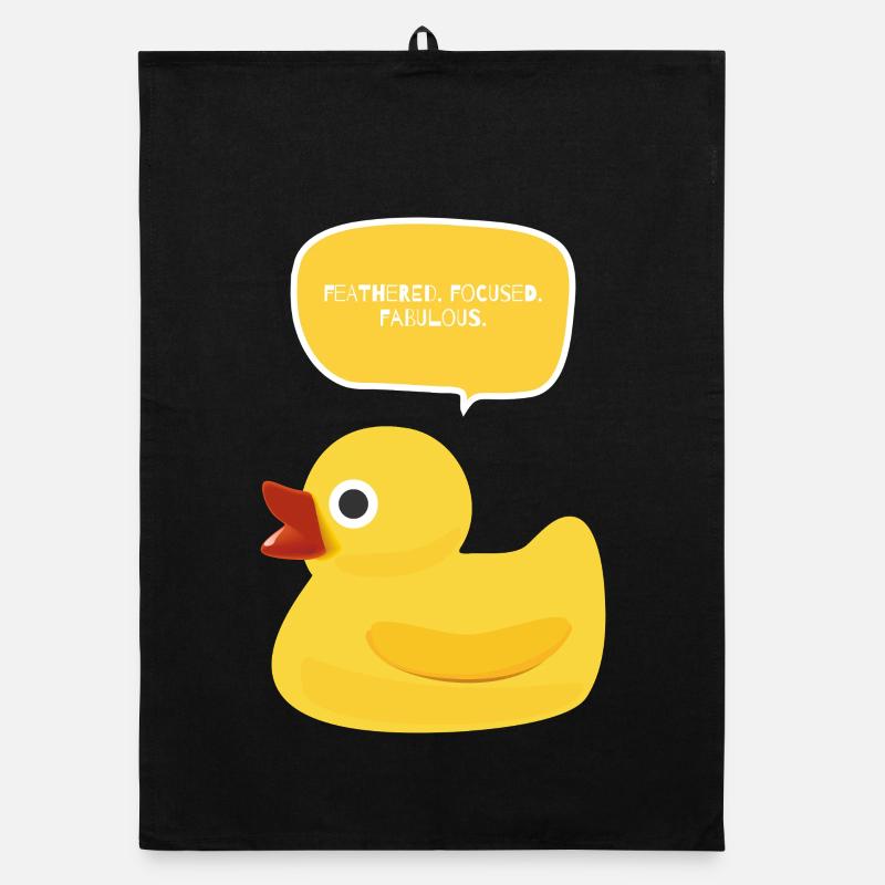 Feathered. Focused. Fabulous Duck Design Organic dish towel