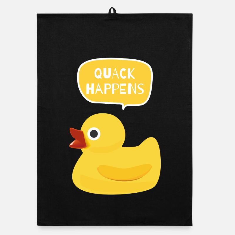 Quack Happens Ente Design Organic Geschirrtuch