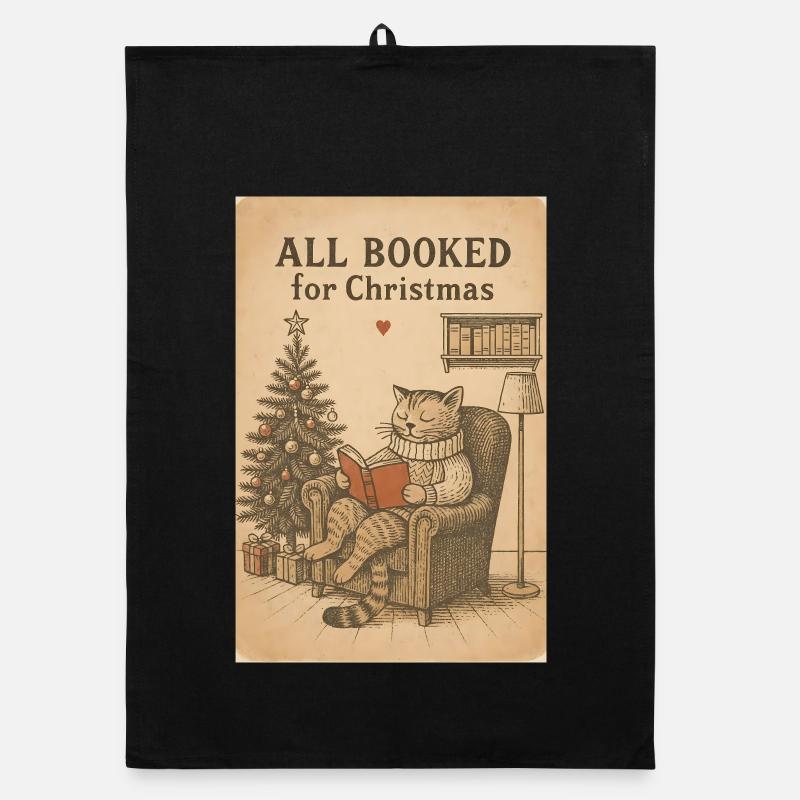 Tous réservés pour Noël Cat Torchon bio