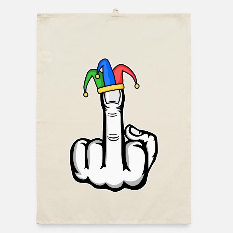 Mittelfinger Stingerfinger Karneval Organic Geschirrtuch