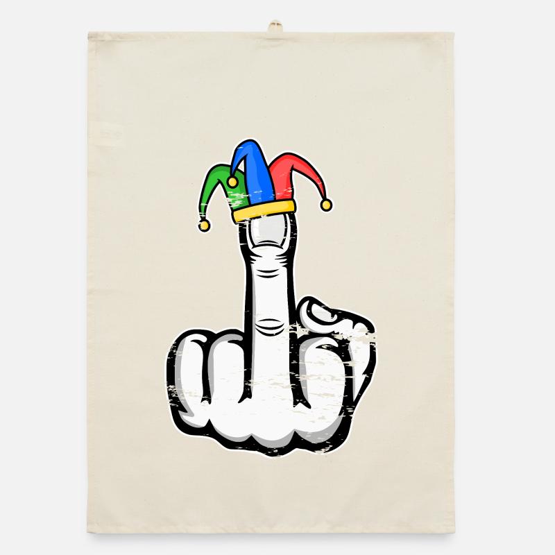 Mittelfinger Stingerfinger Karneval Organic Geschirrtuch