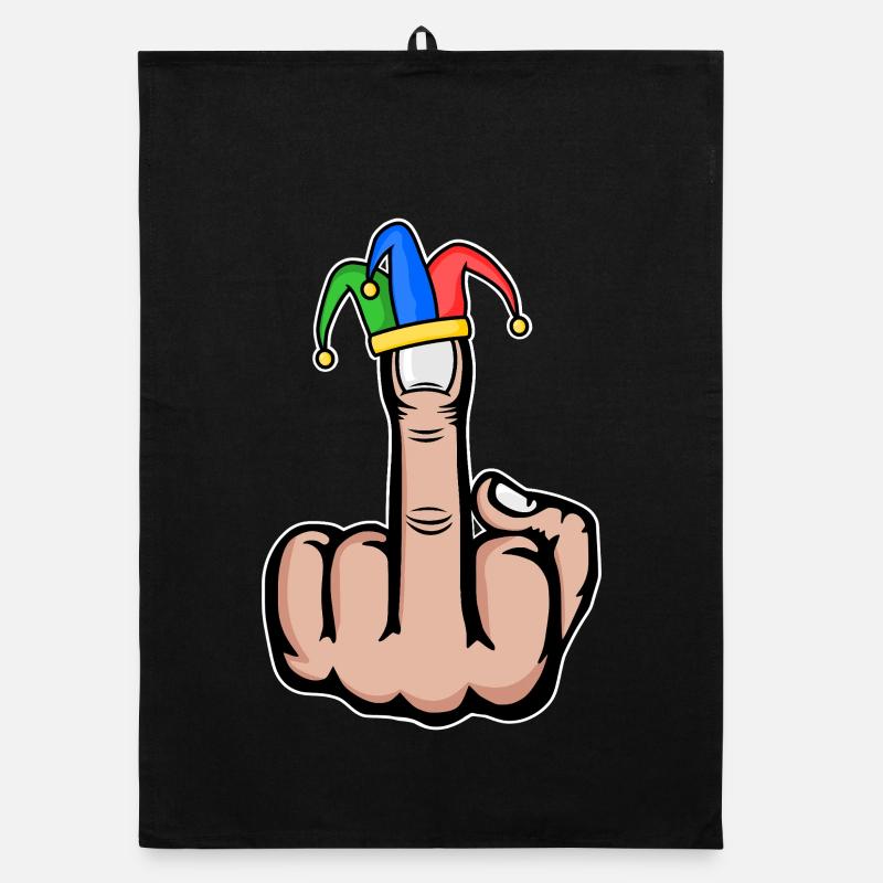 Mittelfinger Stingerfinger Karneval Organic Geschirrtuch