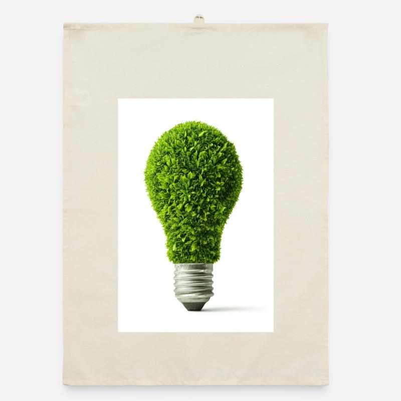 Conception d’ampoule lumineuse feuillue Torchon bio