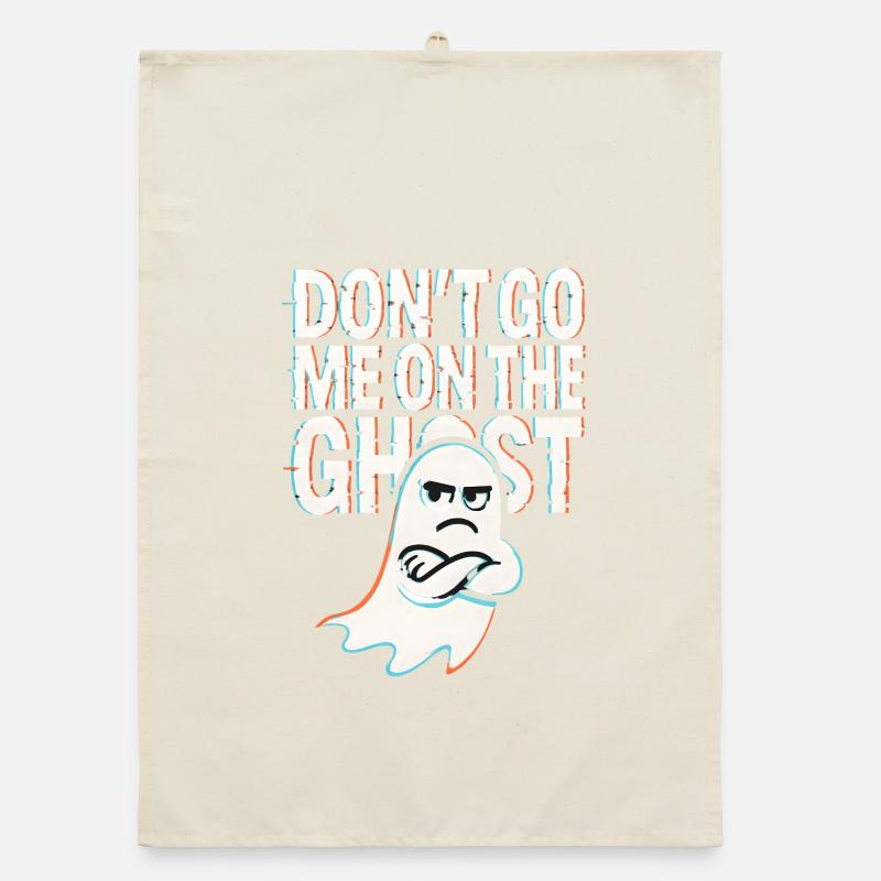 Denglisch Lustig Spruch Dont go me one the Ghost Organic Geschirrtuch