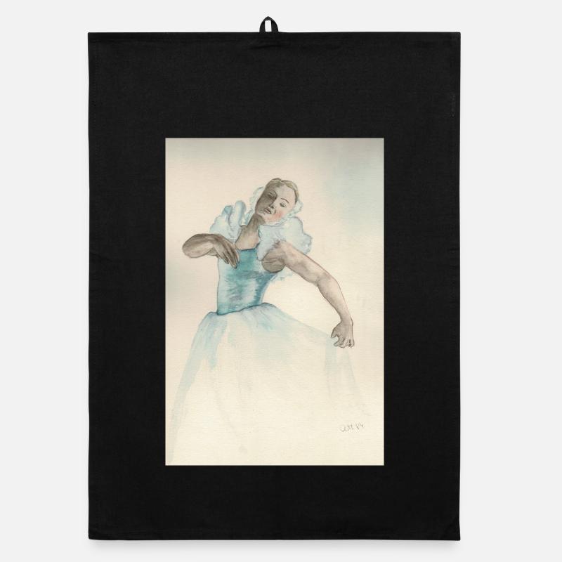 Delicate Ballerina Blue Organic dish towel