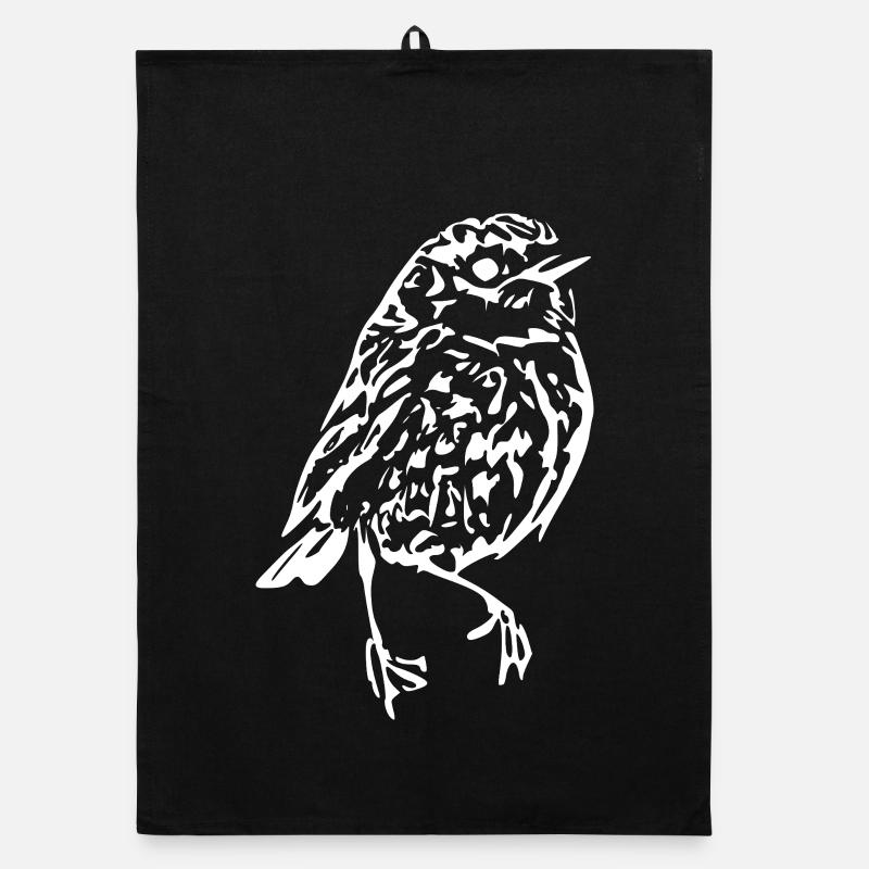 weißer Vogel weiß Geschenk Ornithologen Organic Geschirrtuch
