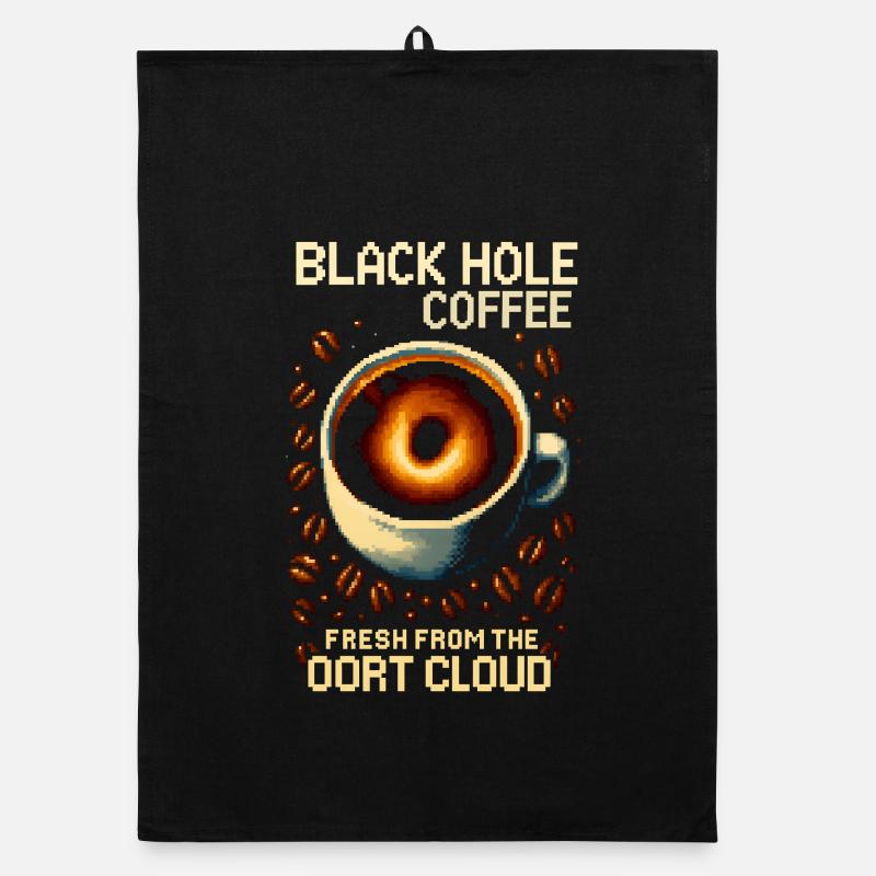 Black Hole Coffee Pixel Roast Organic Geschirrtuch