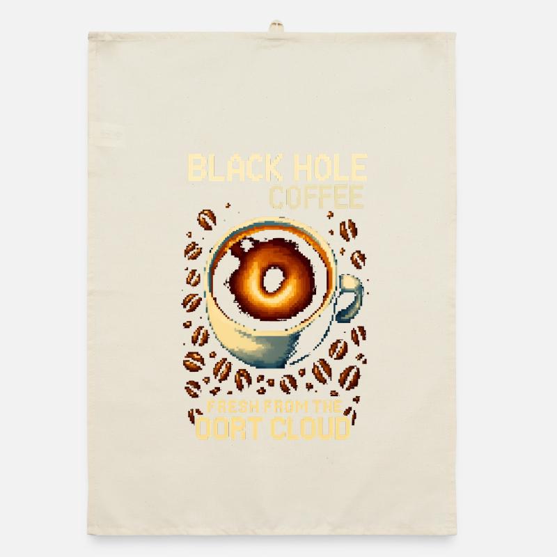Black Hole Coffee Pixel Roast Organic dish towel