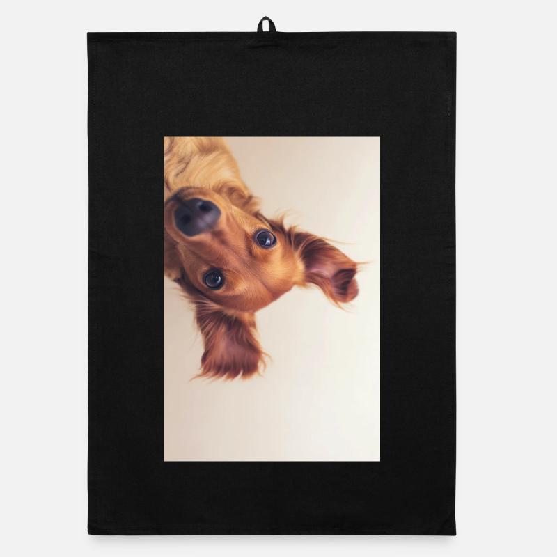 Portrait curieux du chiot Torchon bio
