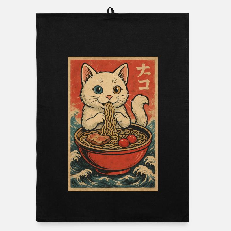 Cadres pour chat Ukiyo-E rétro Torchon bio