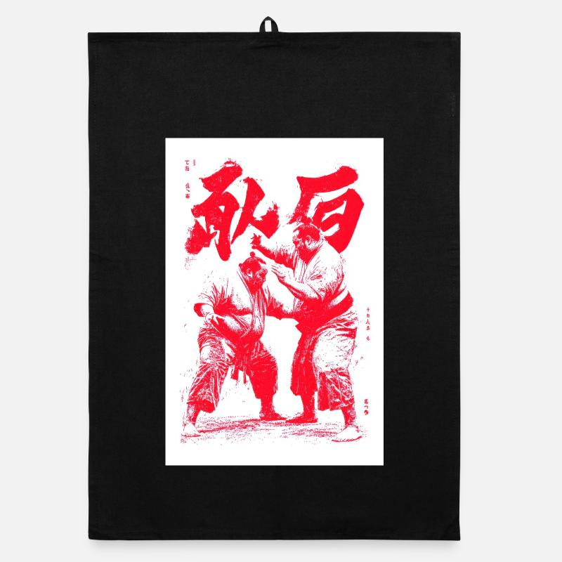 Crimson Martial Duel Tinte Organic Geschirrtuch