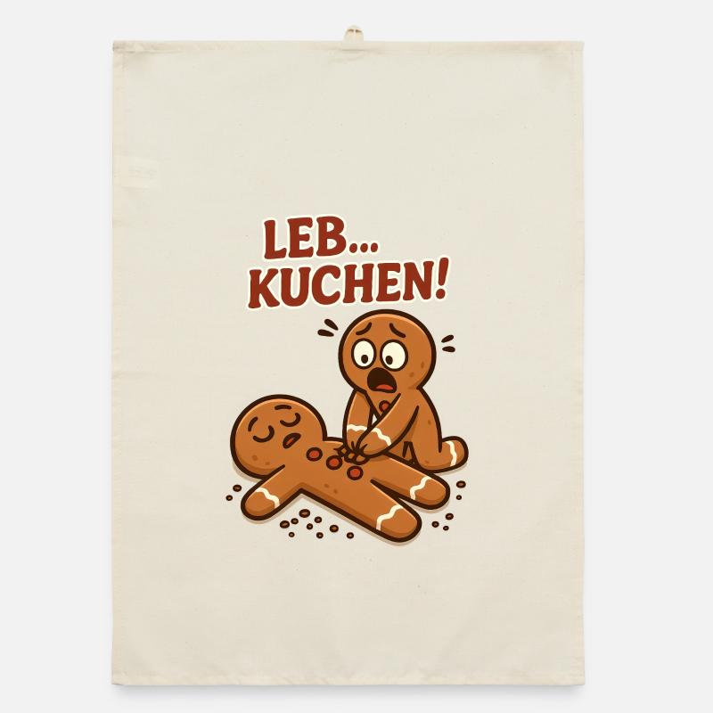 Lustiger Lebkuchen Spruch Organic Geschirrtuch