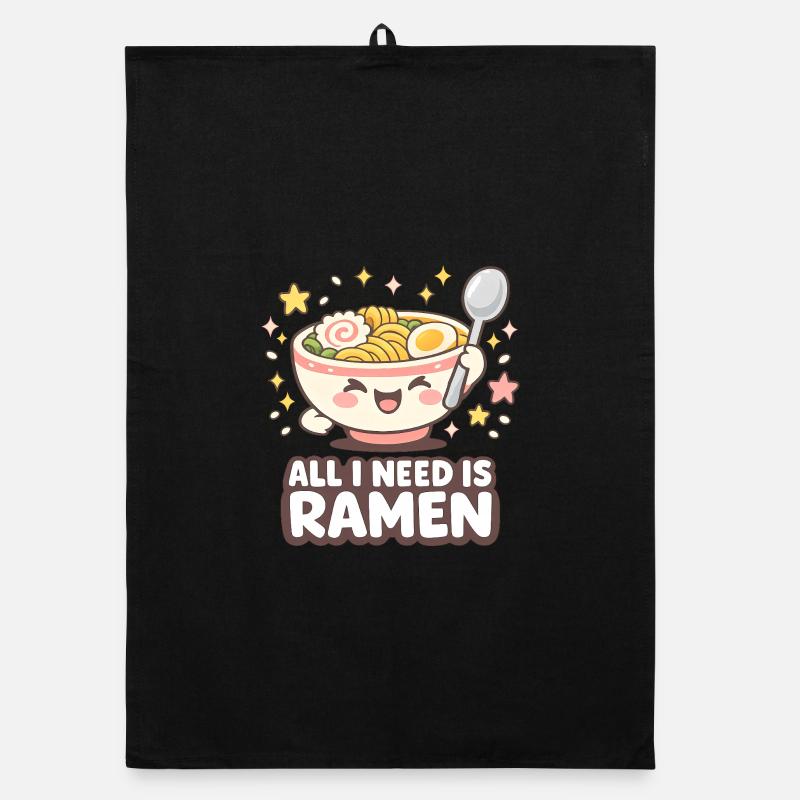All I need is Ramen Organic Geschirrtuch