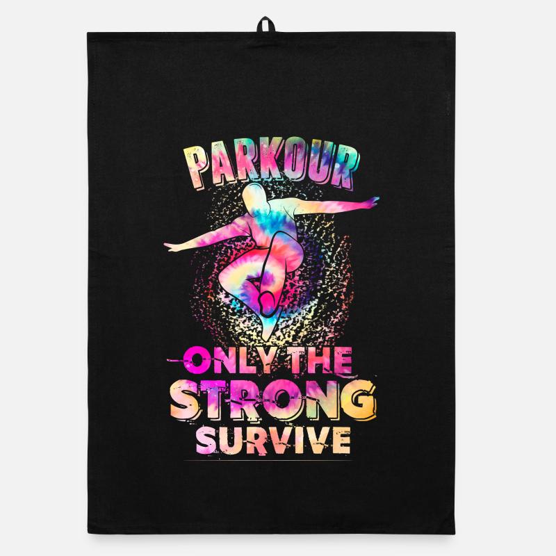Parkour: Nur die Starken überleben Organic Geschirrtuch