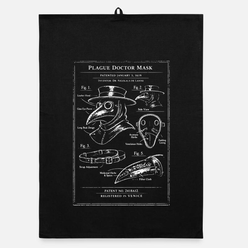 Plan du masque du Médecin de la Peste Torchon bio