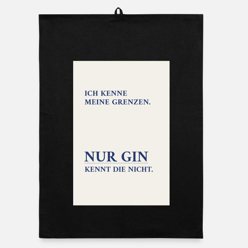 Gin ne connaît pas de frontières – Affiche minimale Torchon bio