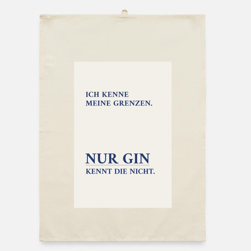 Gin ne connaît pas de frontières – Affiche minimale Torchon bio