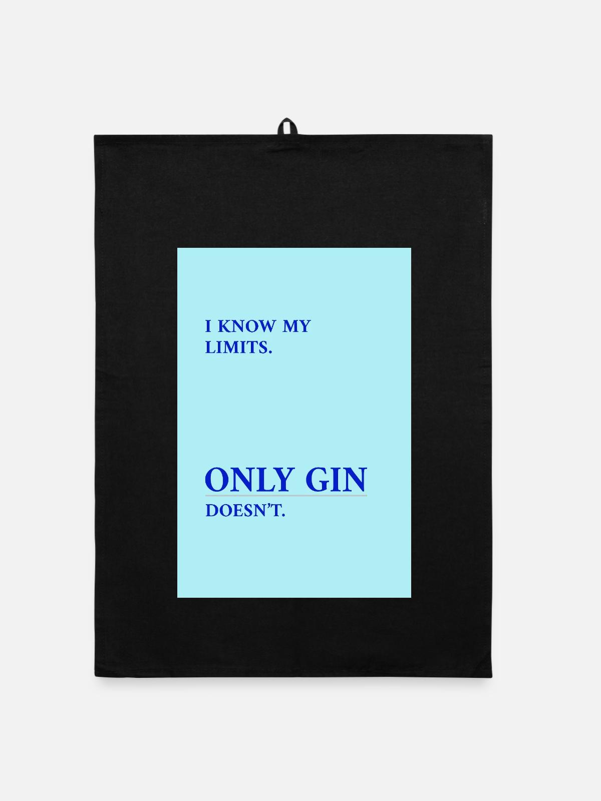 Gin Has No Limits - Organic Geschirrtuch - Schwarz - Vorne