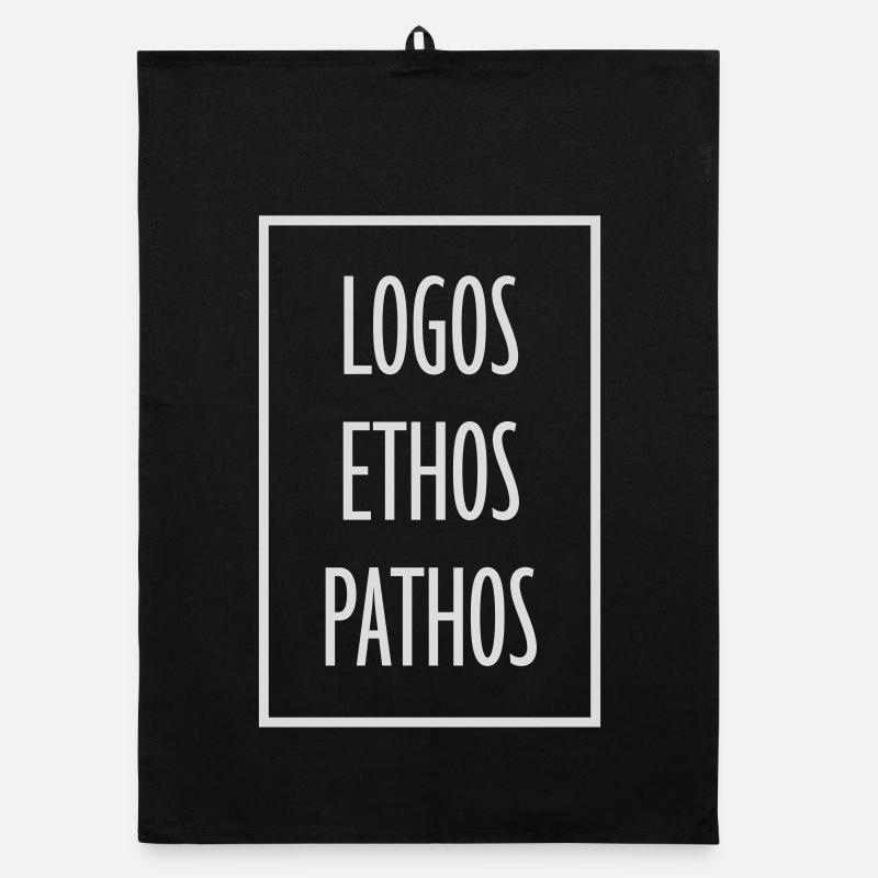 Logos Ethos Pathos Rhetoric Philosophy Student Organic dish towel