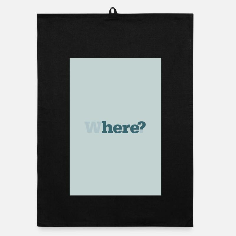 Où ? – Affiche minimaliste moderne Torchon bio