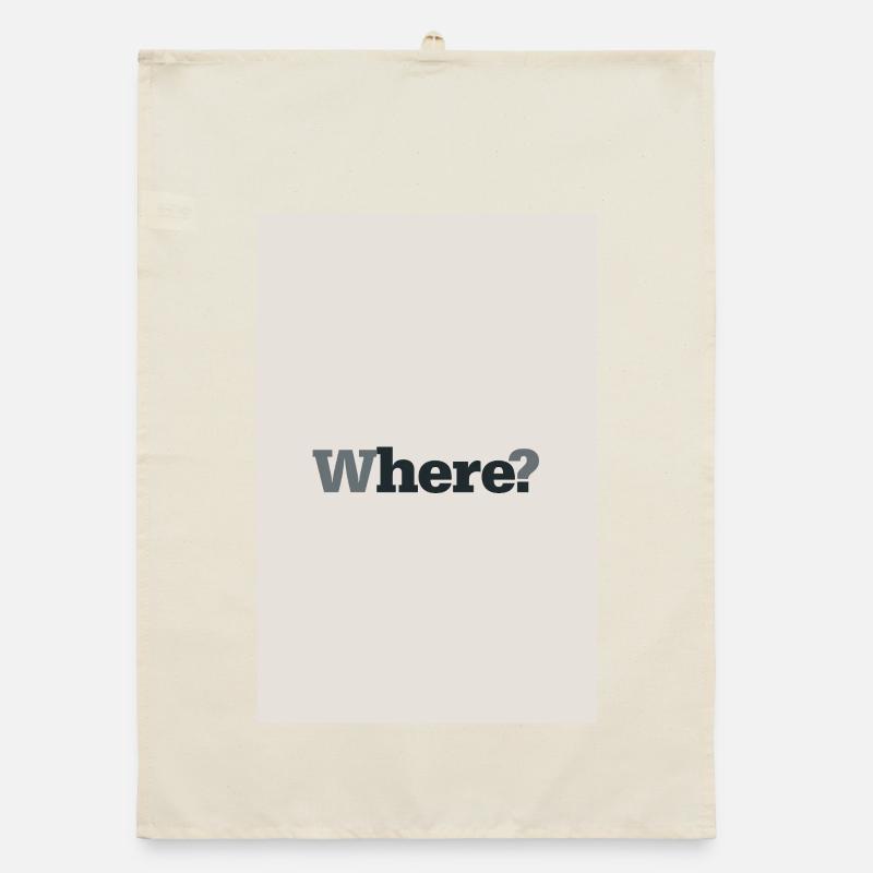 Où ? – Affiche minimaliste moderne Torchon bio