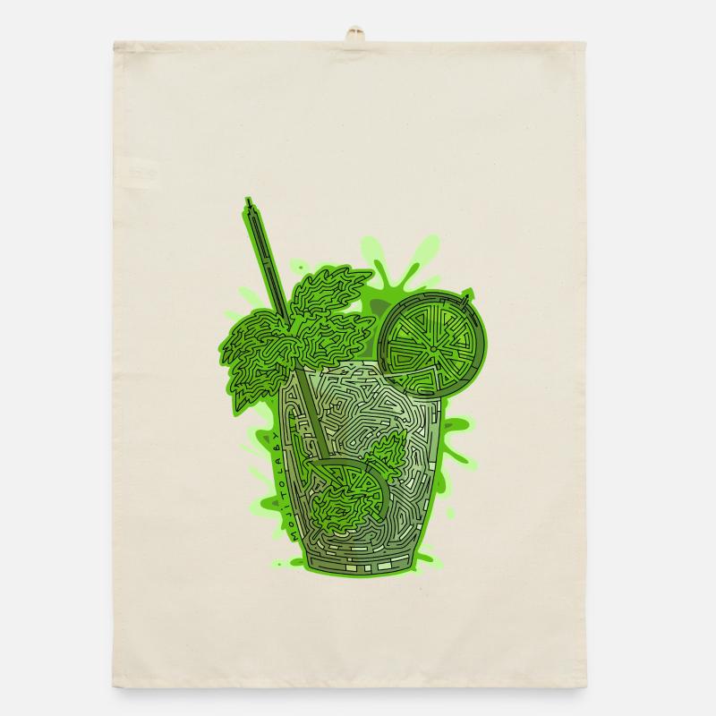 Labyrinthine Mojito Organic dish towel