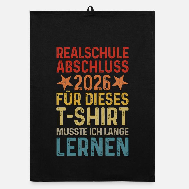 Realschulabschluss 2026 - Abschluss Realschule Organic Geschirrtuch