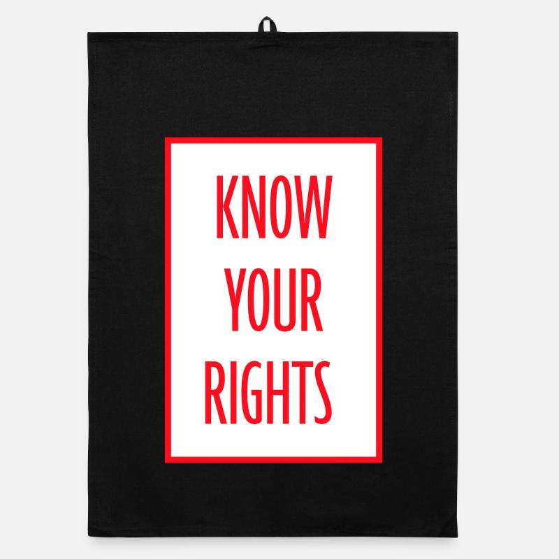 Know Your Rights Activism Justice Freedom Organic dish towel