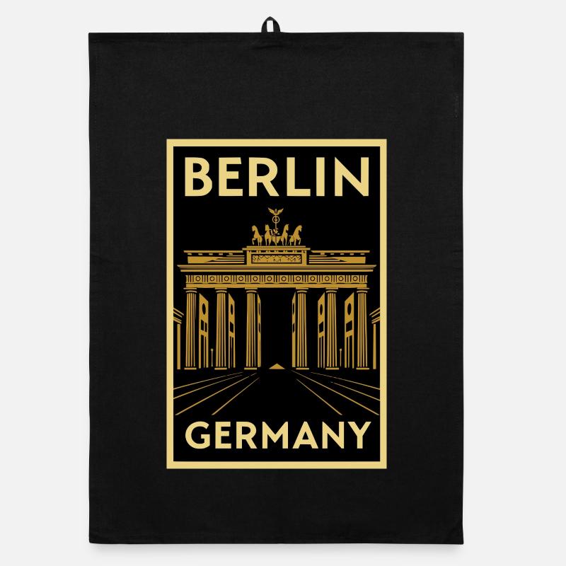 Affiche Art déco Berlin – Porte de Brandebourg Torchon bio