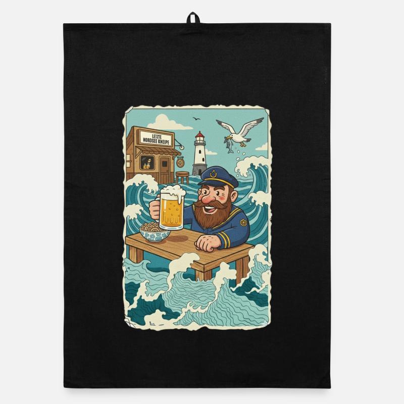 Last North Sea pub Organic dish towel