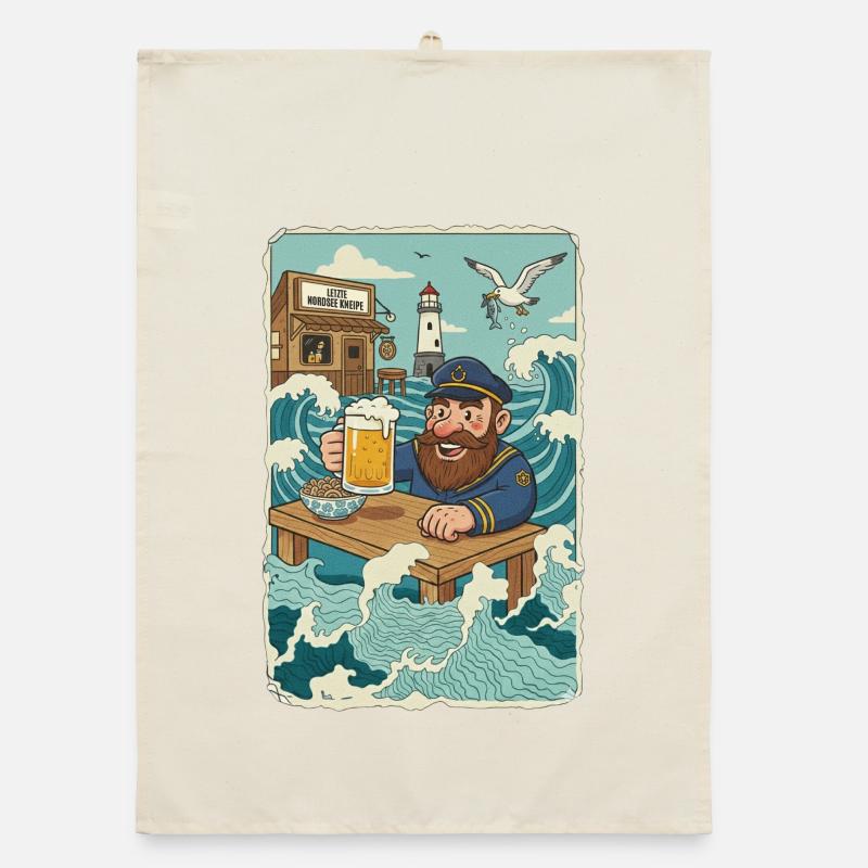 Last North Sea pub Organic dish towel