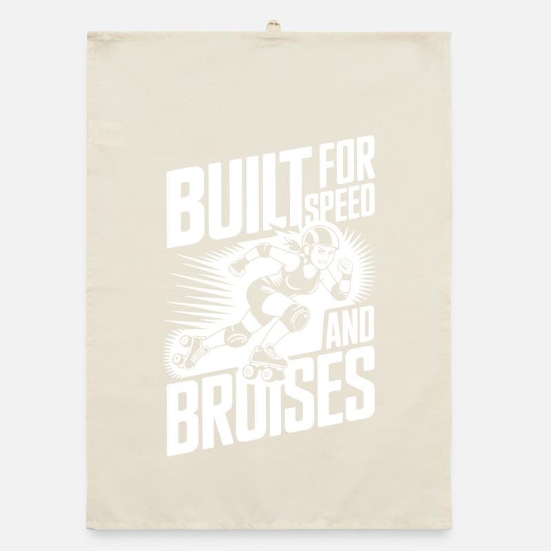 Rollerderby - Built for speed and bruises Organic dish towel