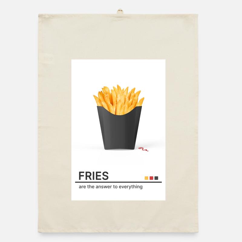 Fries Are The Answer – Modern Food Statement Organic dish towel