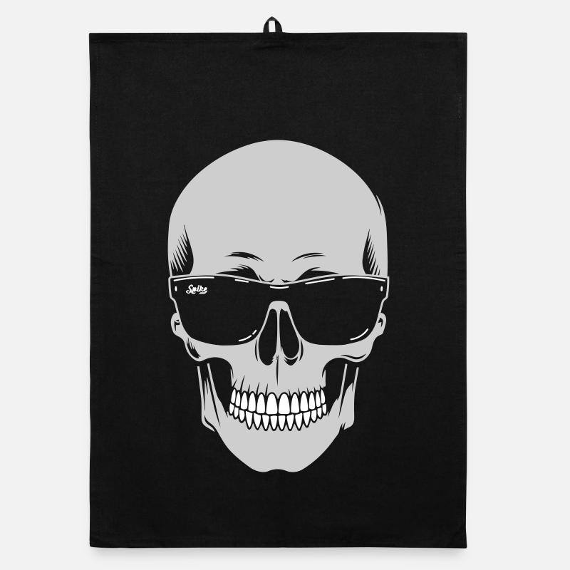Sonnenbrillen-Skeleton Noir - Organic Geschirrtuch - Schwarz
