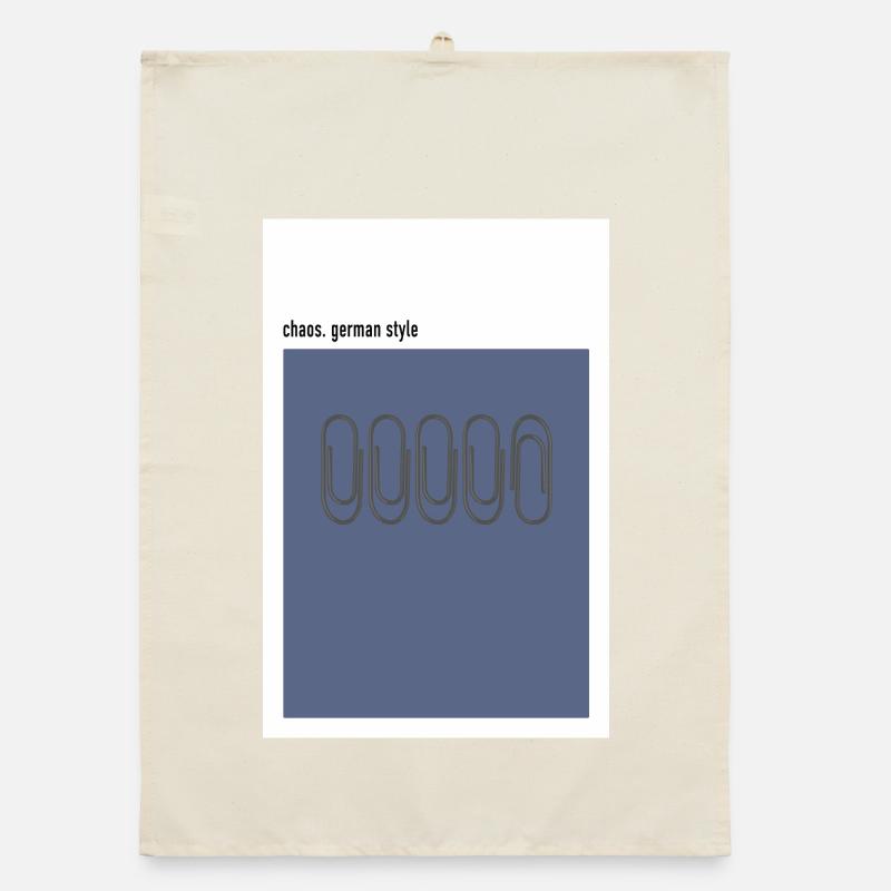 Chaos – German Style Minimal Poster Blue Organic dish towel