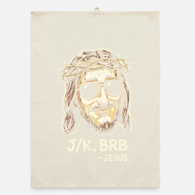 Appelle-moi Jésus avec des lunettes de soleil Torchon bio