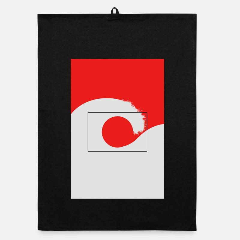 Design de l’affiche minimale de la vague japonaise Torchon bio