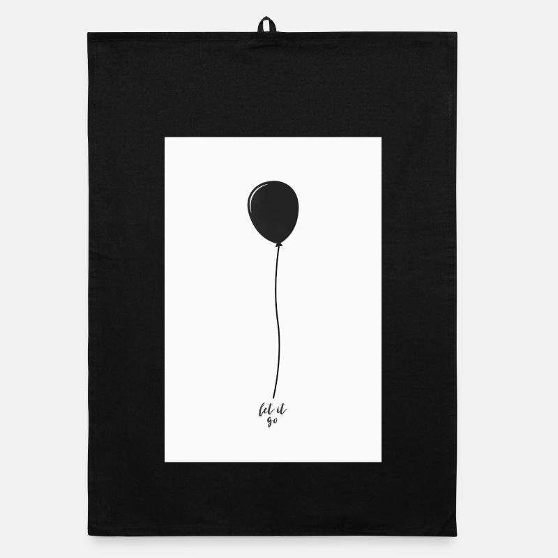 Let It Go Balloon Minimal Poster Organic dish towel