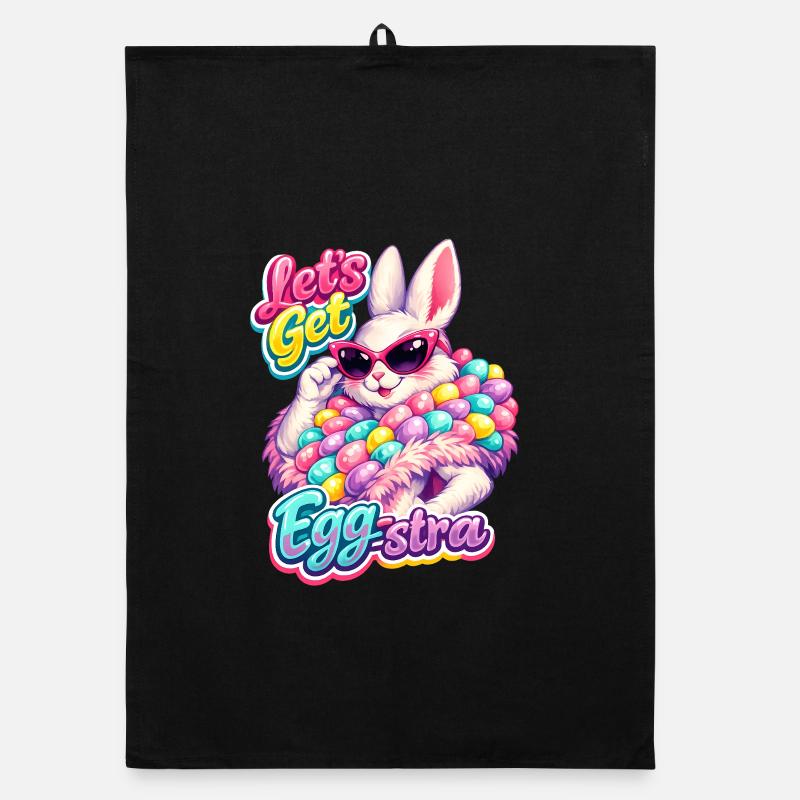 Bunny Bunny Bunny Printemps Fleurs de Printemps Jardin d’été de Pâques Torchon bio