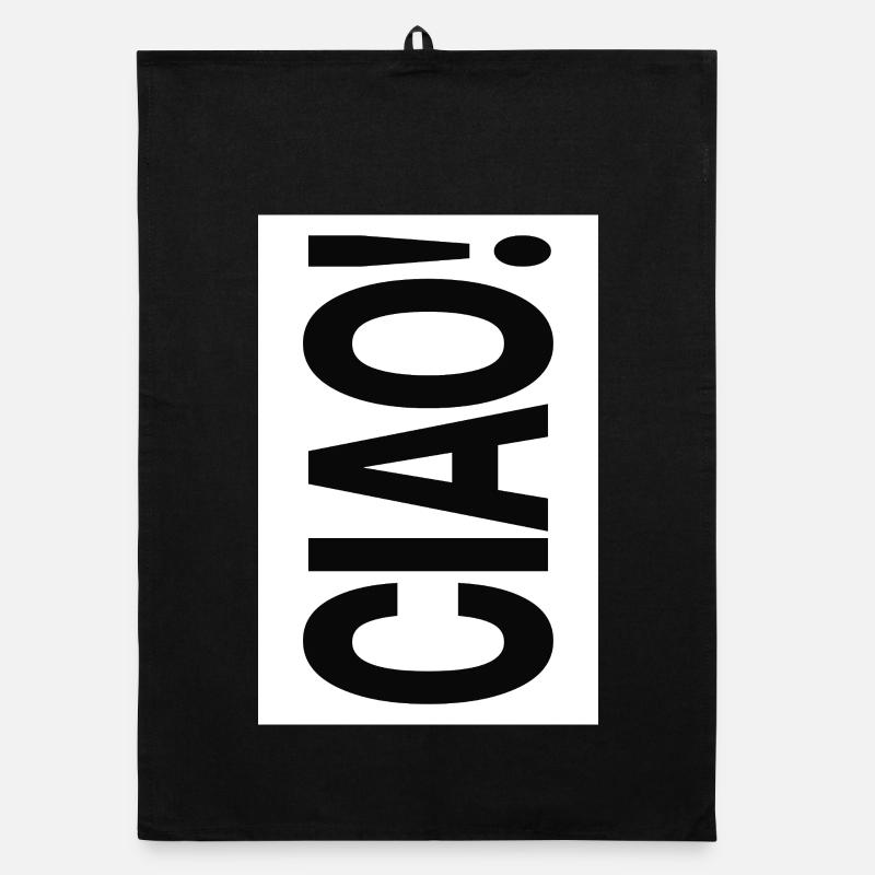 Ciao Typografie Vertikal Minimal Design Organic Geschirrtuch