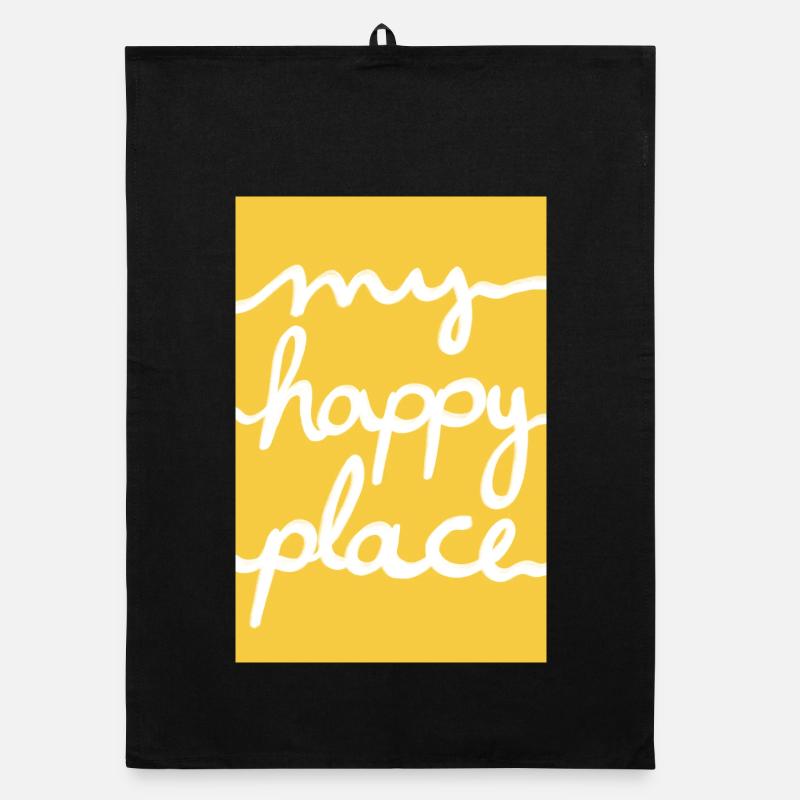 Mon endroit heureux - jaune Torchon bio