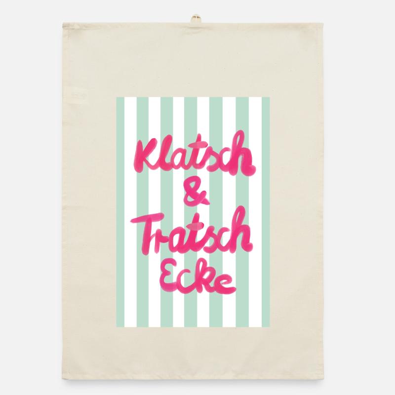 Potins - rayures vertes Torchon bio