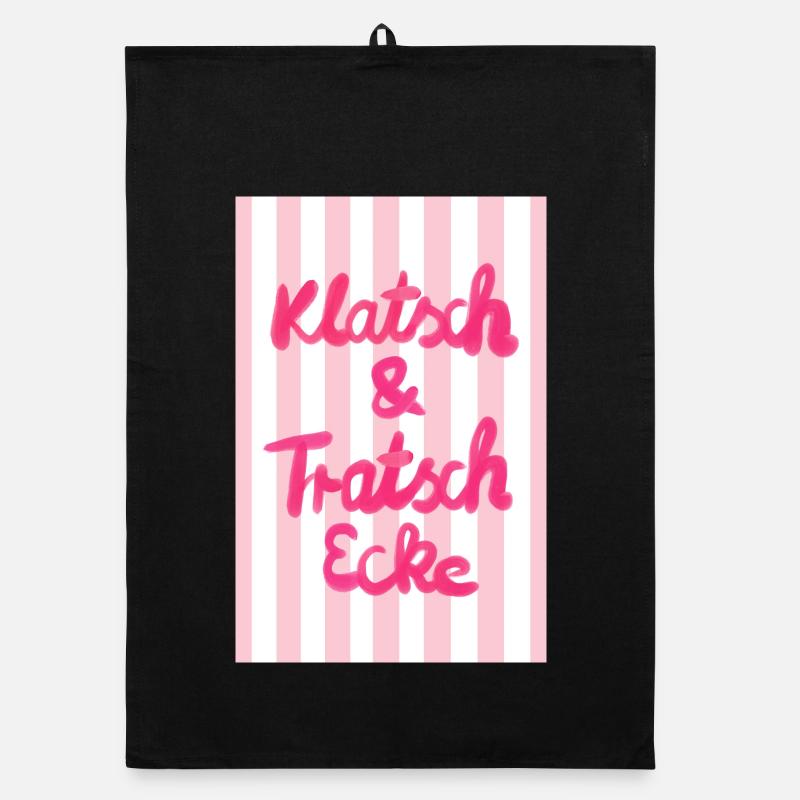Gossip - pink stripes Organic dish towel